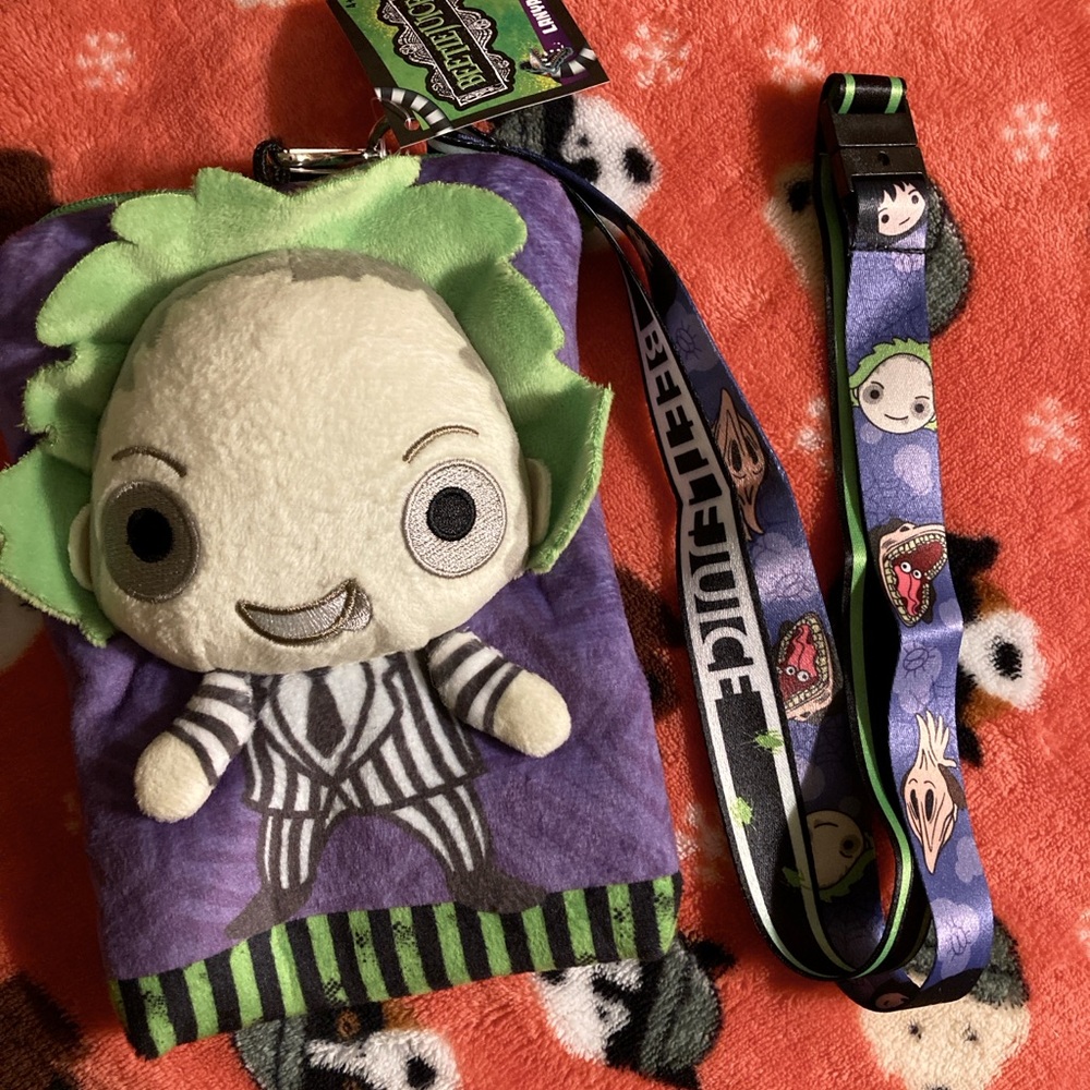 Beetle juice Plush Lanyard